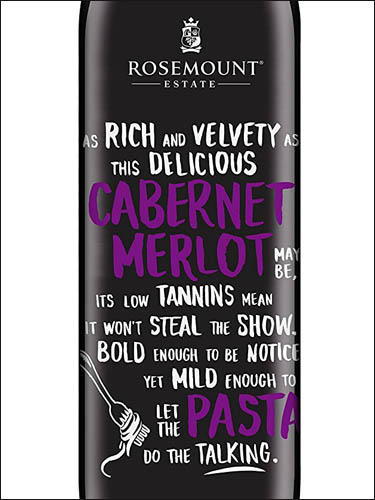фото Rosemount Estate Cabernet Merlot Meal Matcher Роузмаунт Эстейт Каберне Мерло Матчер Австралия вино красное