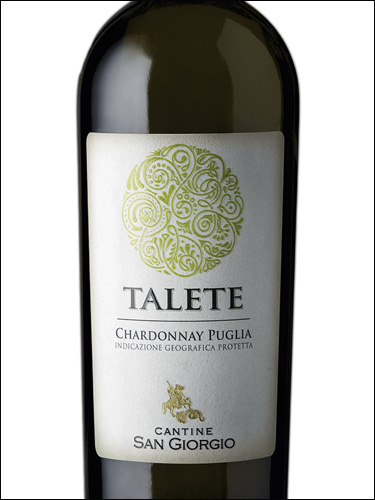 фото Tinazzi San Giorgio Talete Chardonnay IGP Тинацци Сан Джорджио Талете Шардоне Апулия Италия вино белое