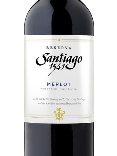 фото Santiago 1541 Reserva Merlot Сантьяго 1541 Резерва Мерло Чили вино красное