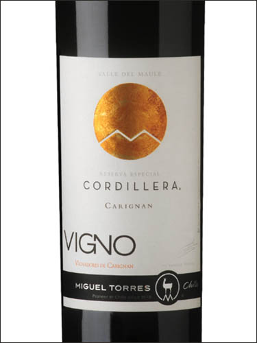 фото Miguel Torres Cordillera Carignan Valle del Maule DO Мигель Торрес Кордильера Кариньян Долина Мауле Чили вино красное