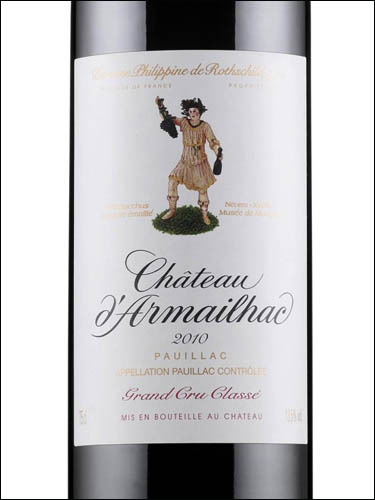 фото Chateau d'Armailhac 5-me Grand Cru Classe Pauillac AOC Шато д'Армайяк Пойяк Франция вино красное