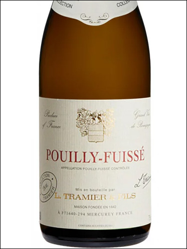 фото L.Tramier & Fils Pouilly-Fuisse AOC Л.Трамье э Фис Пуйи-Фюиссе Франция вино белое