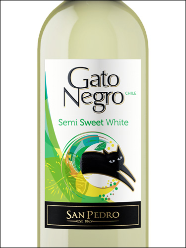 фото San Pedro Gato Negro Semi Sweet White Central Valley DO Сан Педро Гато Негро полусладкое белое Чили вино белое