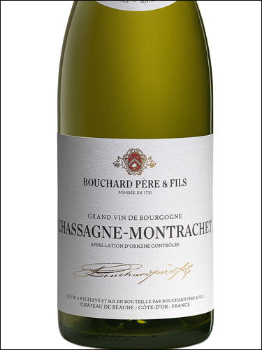 фото Bouchard Pere & Fils Chassagne-Montrachet Blanc AOC Бушар Пэр э Фис Шассань-Монраше Блан Франция вино белое