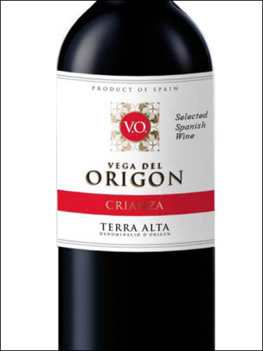 фото вино Vega del Origon Crianza Terra Alta DO 