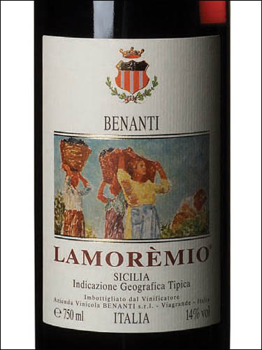 фото Benanti Lamoremio Sicilia IGT Бенанти Ламореми Сицилия ИГТ Италия вино красное