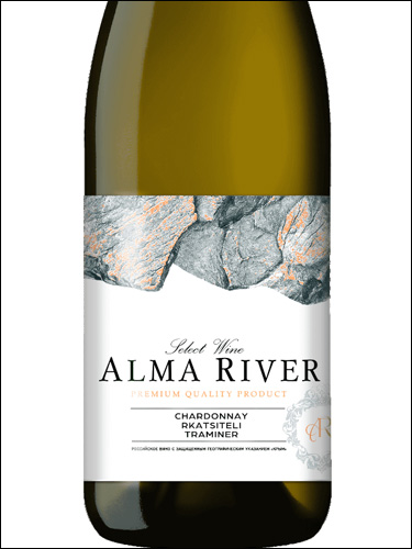 фото Alma River Chardonnay Rkatsiteli Traminer Альма Ривер Шардоне Ркацители Траминер Россия вино белое