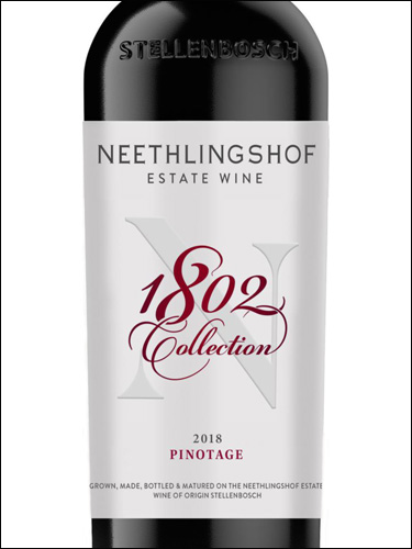 фото Neethlingshof Estate 1802 Collection Pinotage Нитхлингсхоф Эстейт 1802 Коллекшн Пинотаж ЮАР вино красное