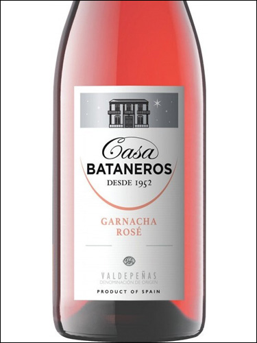 фото вино Casa Bataneros Garnacha Rose Valdepenas DO 