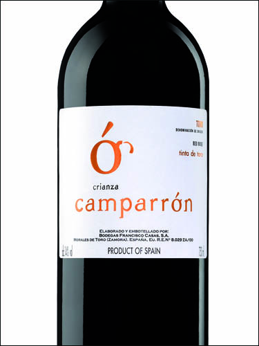 фото вино Camparron Crianza Toro DO 
