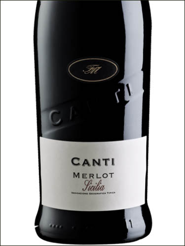 фото Canti Merlot Terre Siciliane IGT Канти Мерло Терре Сичилиане ИГТ Италия вино красное