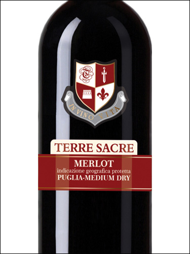 фото Terre Sacre Merlot Puglia IGP Терре Сакре Мерло Апулия Италия вино красное