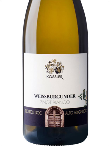 фото Kossler Weissburgunder (Pinot Bianco) Alto Adige DOC Кёсслер Вайсбургундер (Пино Бьянко) Альто Адидже Италия вино белое