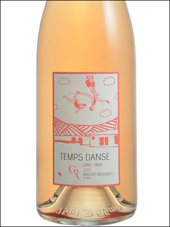 фото Vincent Roussely Temps Danse Rose Touraine AOC Венсан Руссели Тамп Данс Розе Турень Франция вино розовое