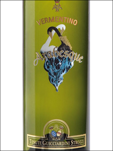 фото Tenute Guicciardini Strozzi Arabesque Vermentino Toscana IGT Тенуте Гуиччардини Строцци Арабеск Верментино Тоскана Италия вино белое