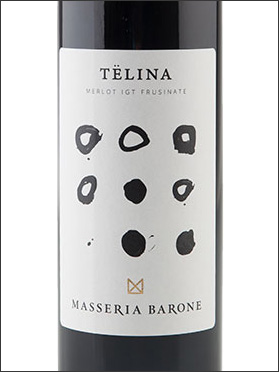 фото Masseria Barone Telina Merlot Frusinate IGT Массерия Бароне Телина Мерло Фрузинате Италия вино красное