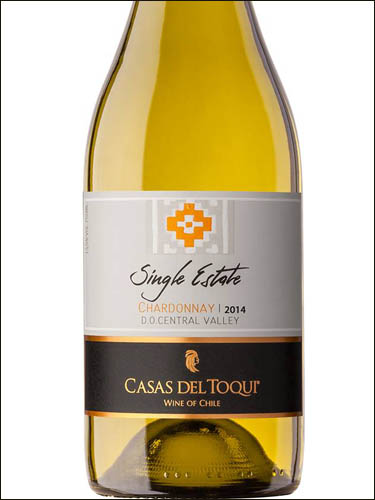 фото Casas del Toqui Single Estate Chardonnay Central Valley DO Казас дель Токи Сингл Истэйт Шардоне Чили вино белое