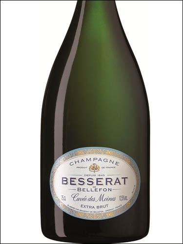 фото Champagne Besserat de Bellefon Cuvee des Moines Extra Brut Шампанское Бессера де Бельфон Кюве де Моан Экстра Брют Франция вино белое