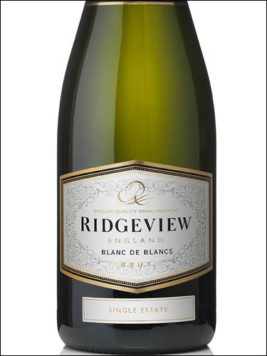 фото Ridgeview Blanc de Blancs Brut Риджвью Блан де Блан Брют Великобритания вино белое