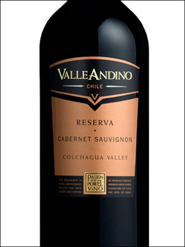 фото Valle Andino Reserva Cabernet Sauvignon Valley de Colchagua DO Валле Андино Ресерва Каберне Совиньон Долина Кольчагуа Чили вино красное