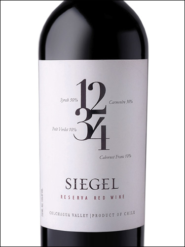 фото Siegel 1234 Reserva Red Blend Сигель 1234 Резерв Ред Бленд Чили вино красное