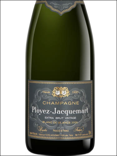 фото Champagne Ployez-Jacquemart Extra Brut Vintage Blanc de Blancs Шампань Плойе-Жакмар Экстра Брют Винтаж Блан де Блан Франция вино белое