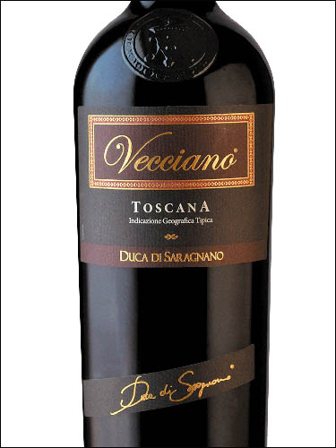 фото Duca di Saragnano Vecciano Toscana IGT Дука ди Сараньяно Вечиано Тоскана ИГТ Италия вино красное