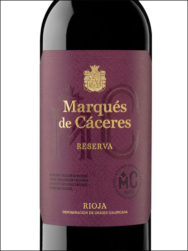фото вино Marques de Caceres Reserva Rioja DOCa 