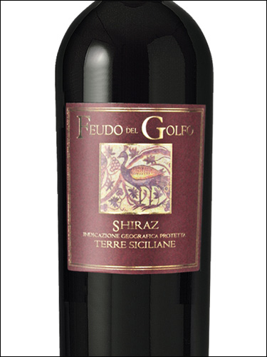фото Feudo del Golfo Shiraz Terre Siciliane IGP Феудо дель Гольфо Шираз Терре Сичилиане Италия вино красное