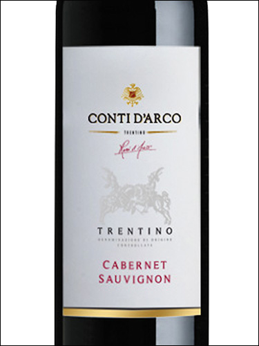 фото Conti d'Arco Cabernet Sauvignon Trentino DOC Конти д'Арко Каберне Совиньон Трентино Италия вино красное