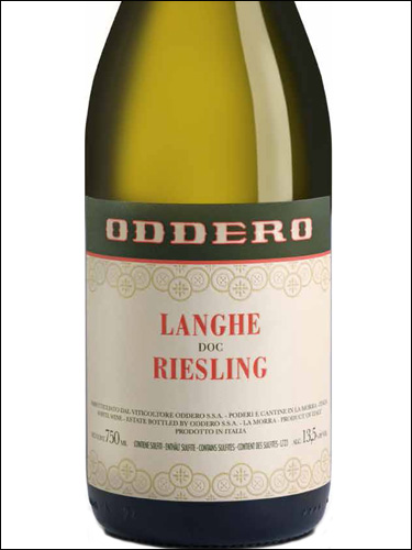 фото Oddero Langhe Riesling DOC Оддеро Ланге Рислинг Италия вино белое