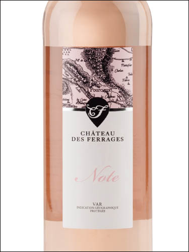 фото Chateau des Ferrages Note Rose Var IGP Шато не Ферраж Нот Розе Вар Франция вино розовое
