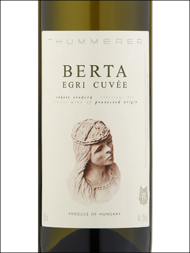 фото Thummerer Berta Egri Cuvee Туммерер Берта Эгри Кюве Венгрия вино белое