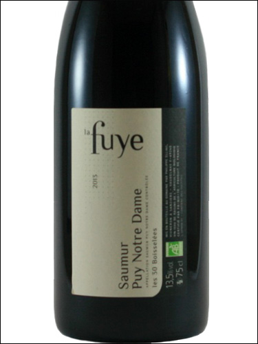 фото Domaine de la Fuye Saumur Puy-Notre-Dame AOC Домен де ла Фюи Сомюр Пюи-Нотр-Дам Франция вино красное