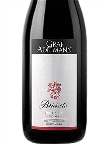фото Graf Adelmann Brussele Trollinger trocken Граф Адельманн Брюсселе Троллингер трокен Германия вино красное