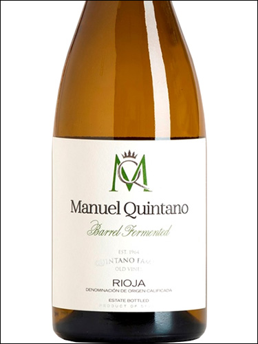 фото вино Manuel Quintano Barrel Fermented Blanco Rioja DOCa 