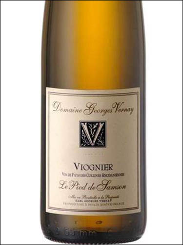 фото Domaine Georges Vernay Le Pied de Samson Viognier Домен Жорж Верне Ле Пьед де Самсон Вионье Франция вино белое
