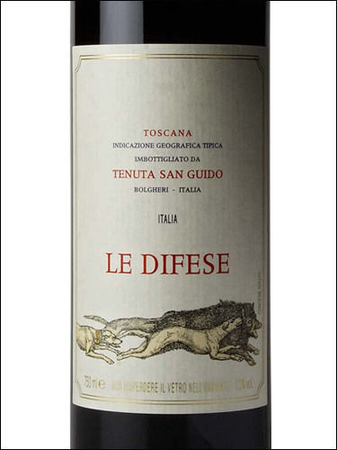 фото Tenuta San Guido Le Difese Toscana IGT Тенута Сан Гуидо Ле Дифезе Тоскана  Италия вино красное