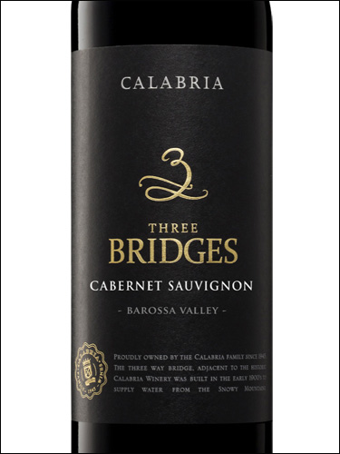 фото Calabria Family Wines Three Bridges Cabernet Sauvignon Barossa Valley Калабрия Фэмили Вайнс 3 Бриджес Каберне Совиньон Долина Баросса Австралия вино красное