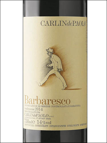 фото Carlin de Paolo Barbaresco DOCG Карлин де Паоло Барбареско Италия вино красное