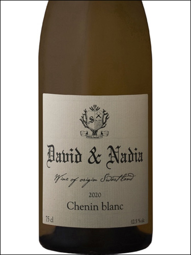 фото David & Nadia Chenin Blanc Дэвид & Надя Шенен Блан ЮАР вино белое