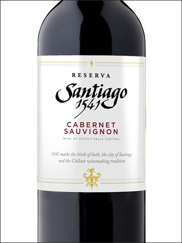 фото Santiago 1541 Reserva Cabernet Sauvignon Сантьяго 1541 Резерва Каберне Совиньон Чили вино красное