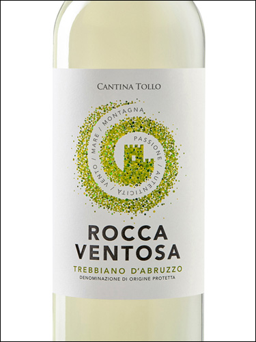 фото Cantina Tollo Rocca Ventosa Trebbiano d’Abruzzo DOP Кантина Толло Рокка Вентоза Треббьяно д'Абруццо Италия вино белое