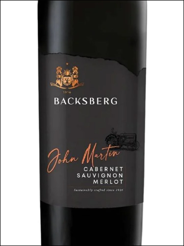 фото Backsberg Family Tree John Martin Cabernet Sauvignon Merlot Баксберг Фэмили Три Джон Мартин Каберне Совиньон Мерло ЮАР вино красное