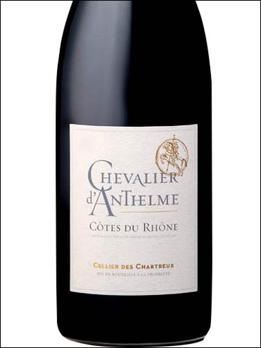 фото Cellier des Chartreux Chevalier d'Anthelme Rouge Cotes du Rhone AOP Селье де Шартро Шевалье д'Антельм Руж Кот дю Рон Франция вино красное
