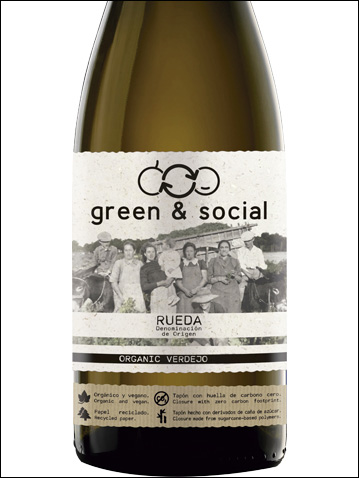 фото вино Bodega Cuatro Rayas Green & Social Organic Verdejo Rueda DO 