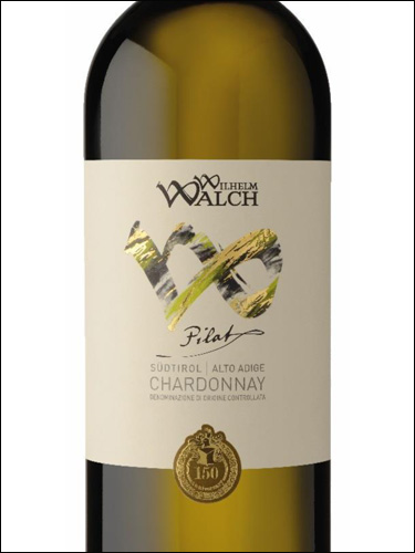 фото Wilhelm Walch Chardonnay Pilat Alto Adige DOC Вильгельм Вальх Шардоне Пилат Альто Адидже Италия вино белое