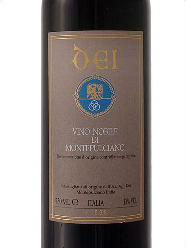 фото Dei Vino Nobile di Montepulciano DOCG Деи Вино Нобиле ди Монтепульчано Италия вино красное