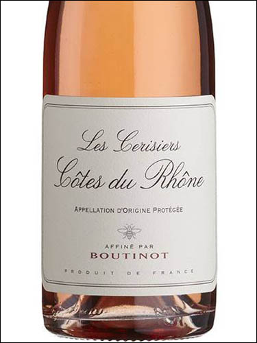 фото Boutinot Les Cerisiers Rose Cotes du Rhone AOC Бутино Ле Серизье Розе Кот дю Рон Франция вино розовое