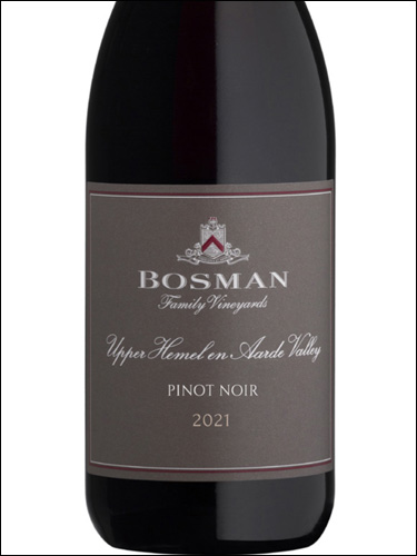 фото Bosman Upper Hemel en Aarde Valley Pinot Noir Босман Верхняя долина Хемель-эн-Арде Пино Нуар ЮАР вино красное